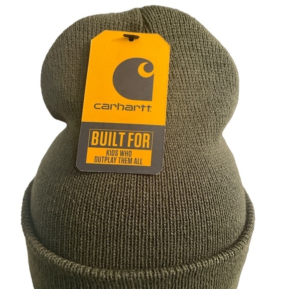 Carhartt beanie acrylic watch hat Toddler white cap NWT hiking Size OS - Picture 5 of 7